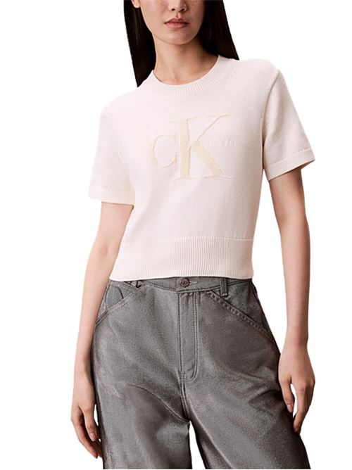 Maglioncino chunky manica corta Calvin Klein Jeans | LV044E306GYBH